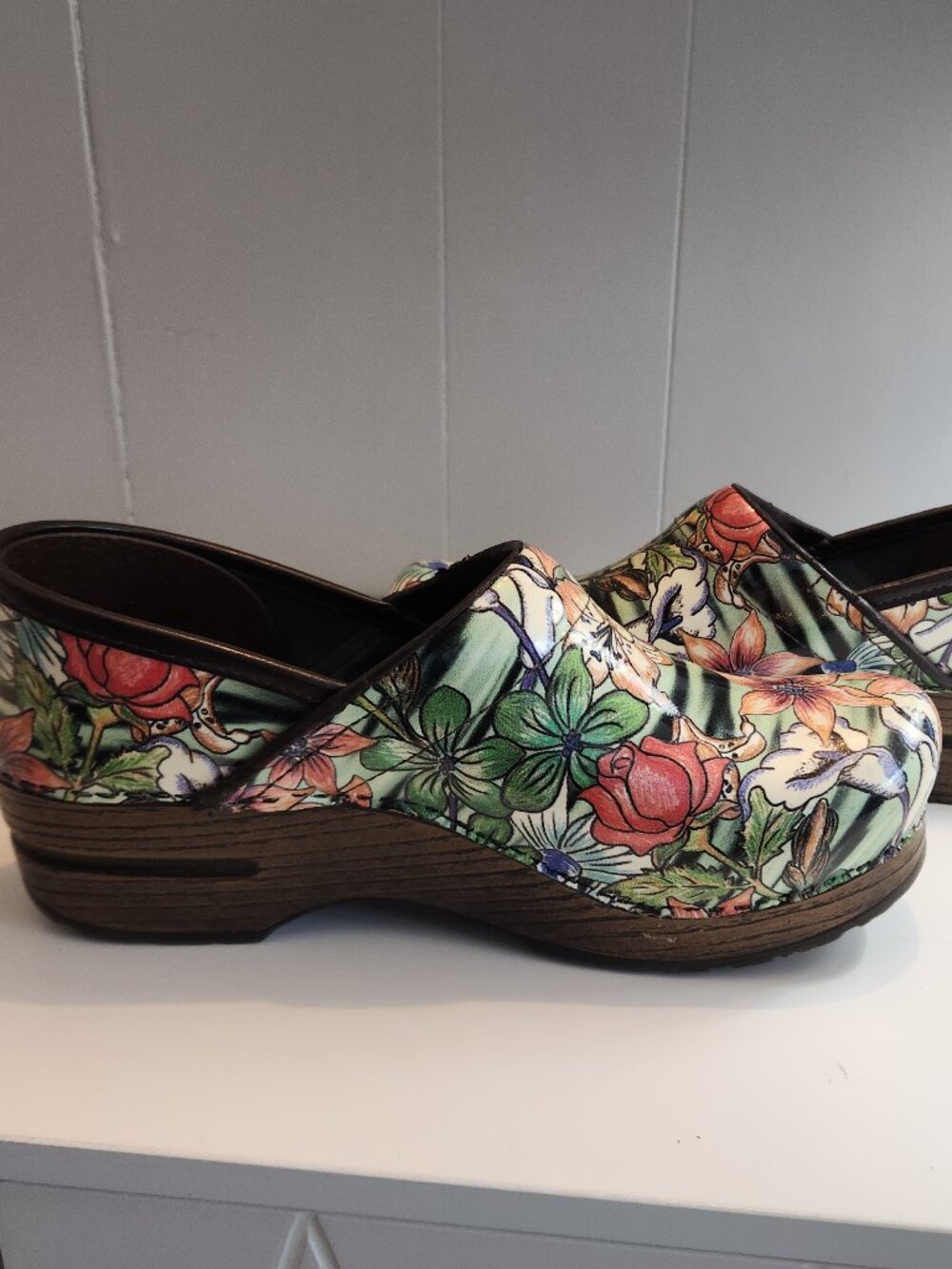 Dansko floral roses slipon clogs - Picture 5 of 11